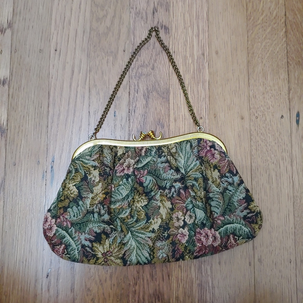 Vintage purse floral print